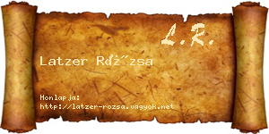 Latzer Rózsa névjegykártya